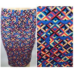 Lularoe Cassie Skirt sz M Pencil Bodycon Square